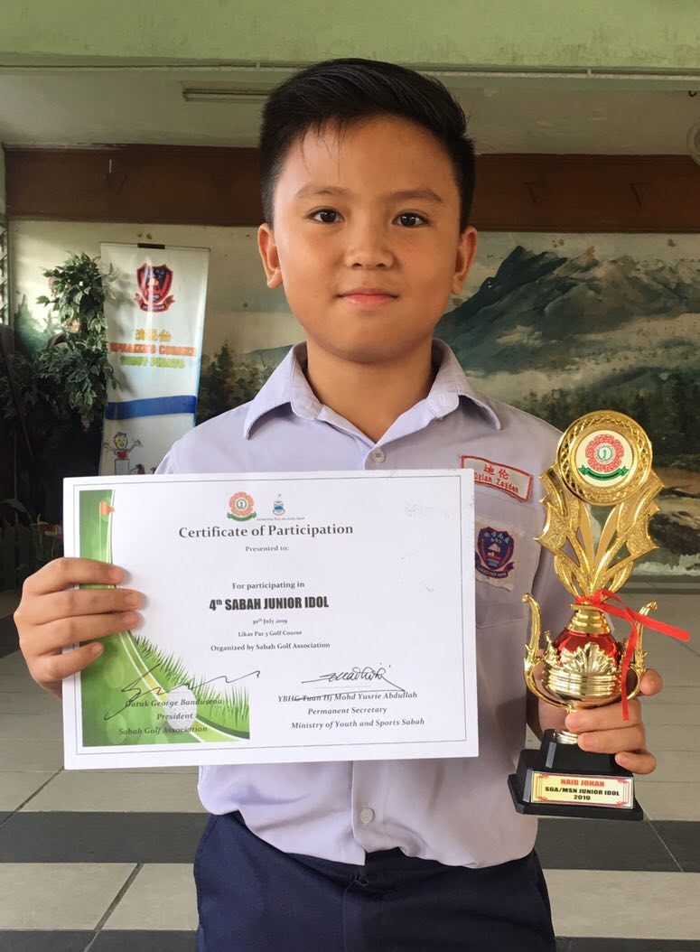 Dylan Zayden Darius dari SJKC Yick Nam Meraih Naib Johan 4th Sabah Junior Idol