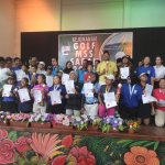 Pegawai Pendidikan Daerah Kota Kinabalu Cikgu Tah Nia bte Hj Jaman hadir menyaksikan Majlis Penutupan Kejohanan Golf MSSS 2020 di SK Malawa pada 12 Februari 2020 Rabu.