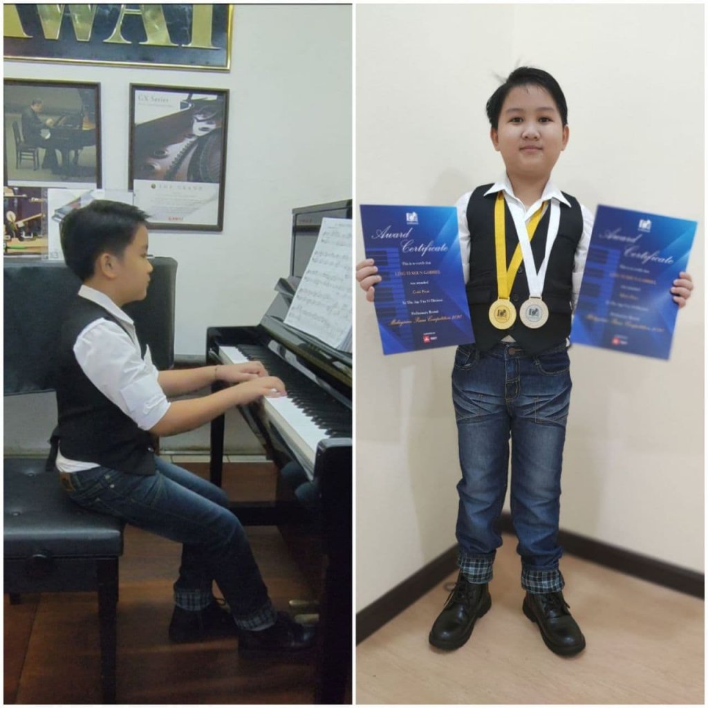Ling Yi Shun Gabriel dari SJKC Yick Nam Meraih Gold Prize dan Silver Prize dalam Malaysia Piano Competition 2020